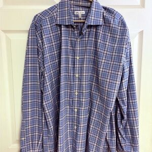 Peter Millar Blue Casual Button Down Shirt